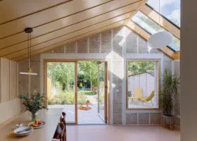 Semi-detached home upgraded with a rear timber extension