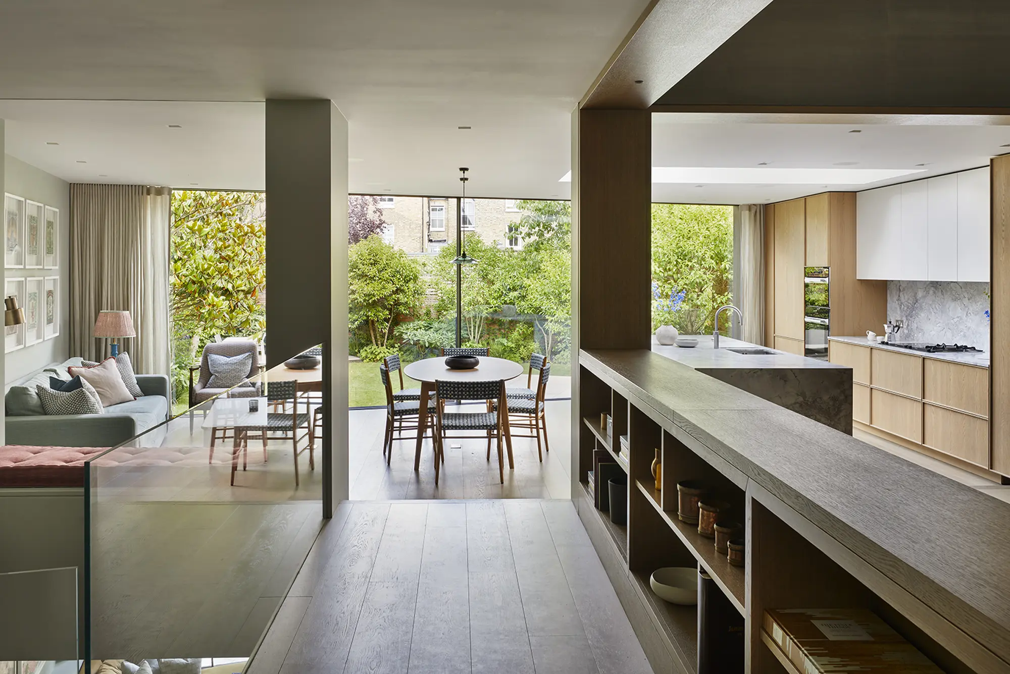 Two-storey rear extension to a semi-detached home with generous glazing