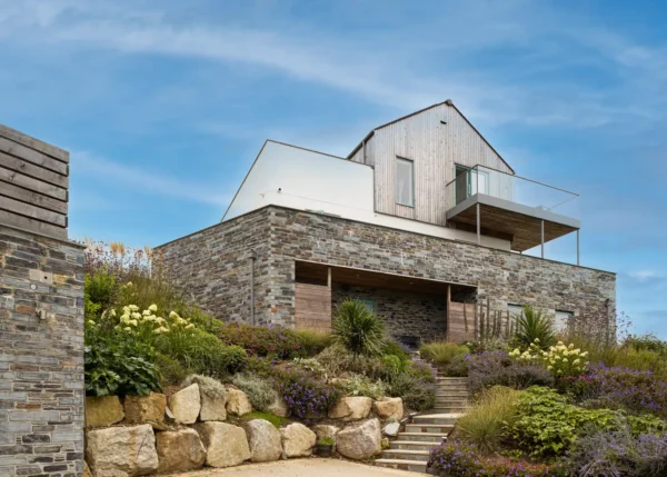 Timber & Stone-Clad Self Build with Far-Reaching Views over the Cornish Coastline