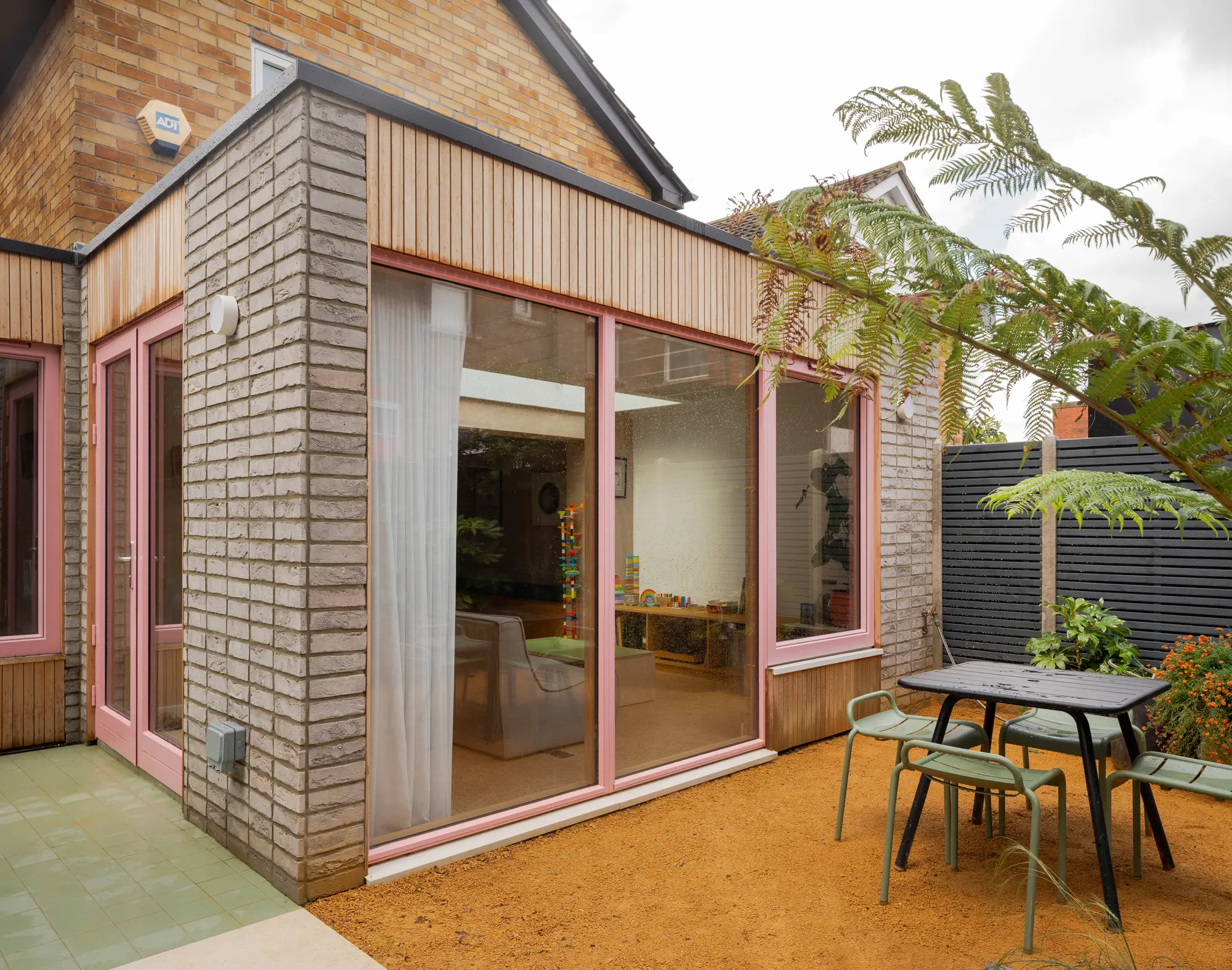 Brick side and rear extension with functional open-plan layout