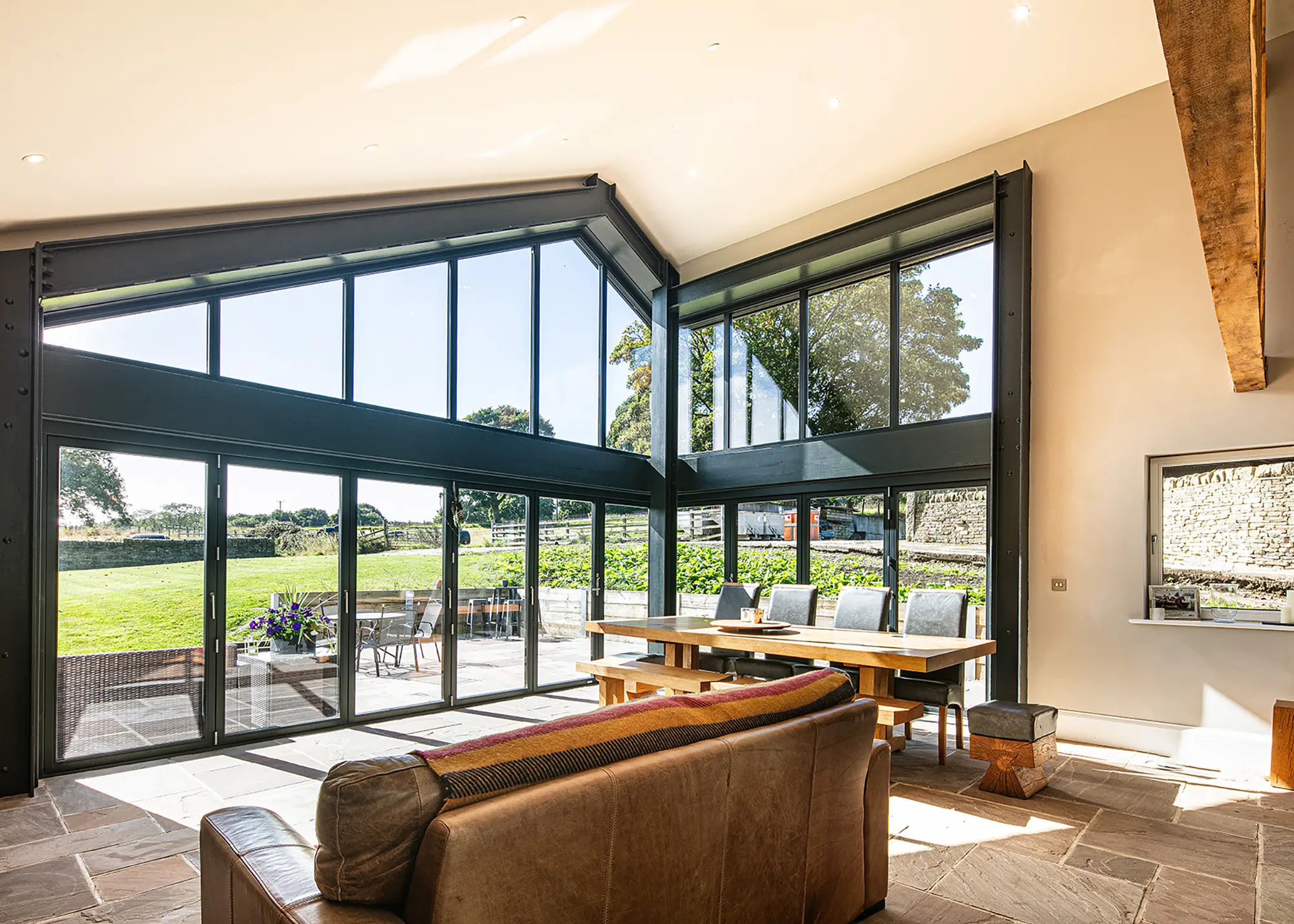 Use bifold doors to create a striking architectural feature