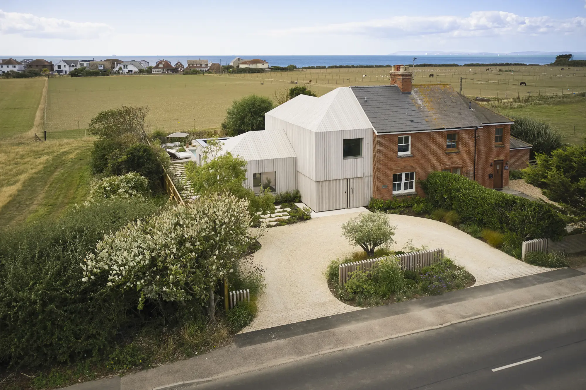 Semi-detached home with an expansive double-storey addition