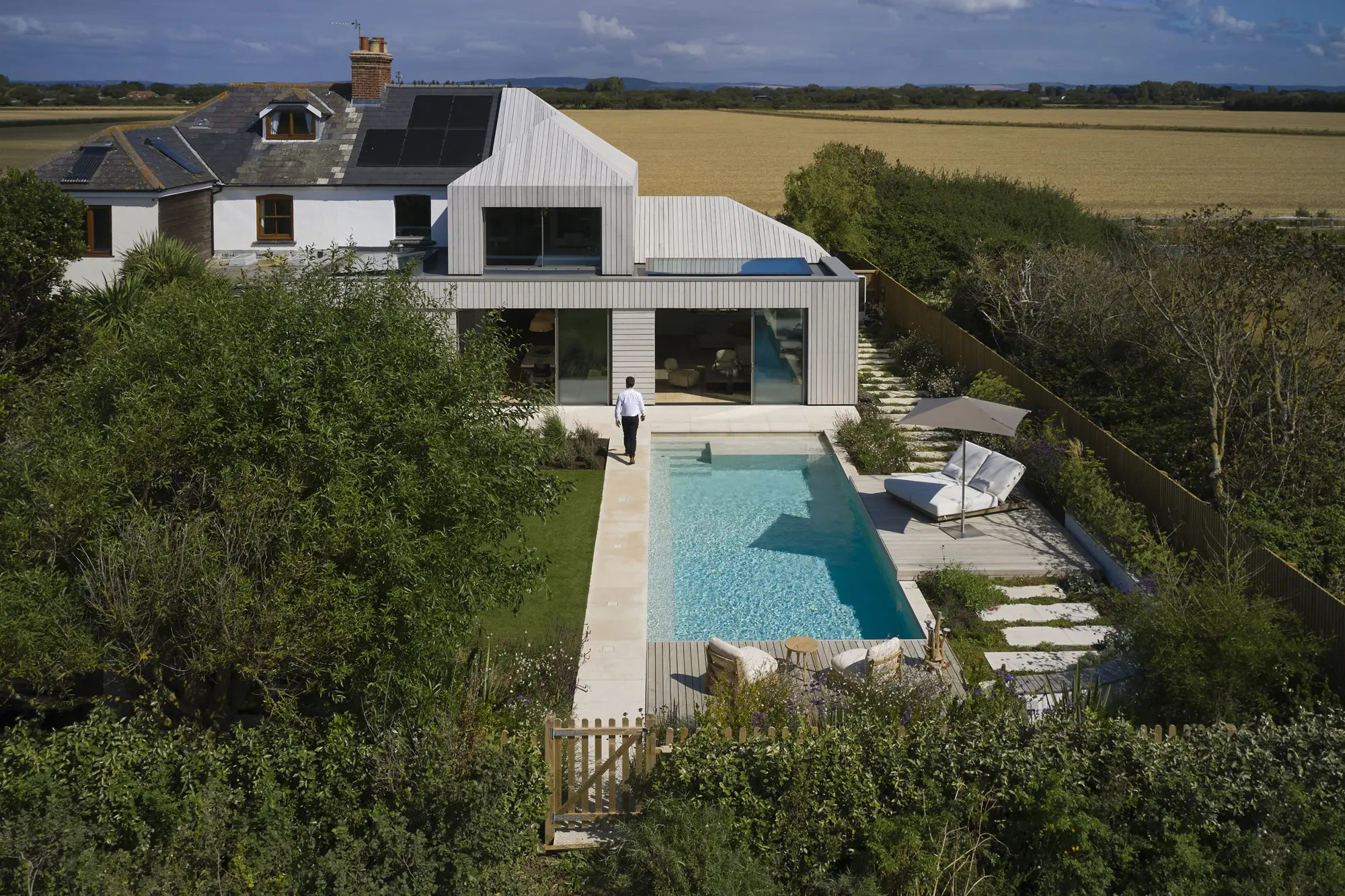 Semi-detached home with an expansive double-storey addition