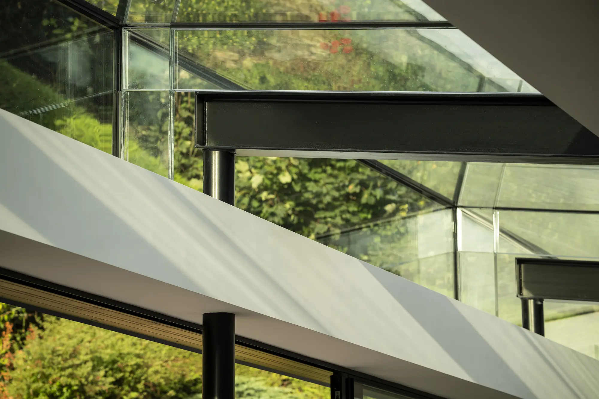 Spectacular glass box extension across the rear