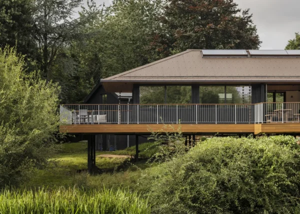 Striking Lodge-Style Eco home on a Riverside Plot in Devon