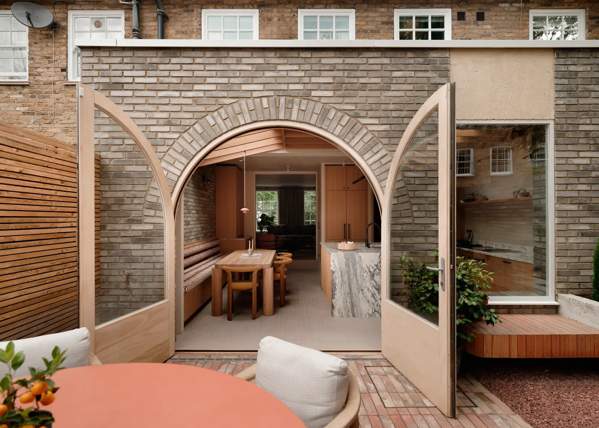 Georgian townhouse in Islington with exposed brick both internally and externally