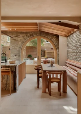 Georgian townhouse in Islington with exposed brick both internally and externally 